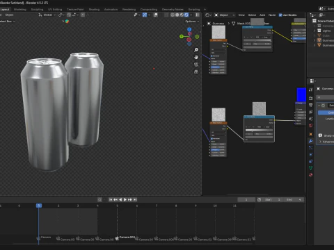 Aluminium Cans 3D Model