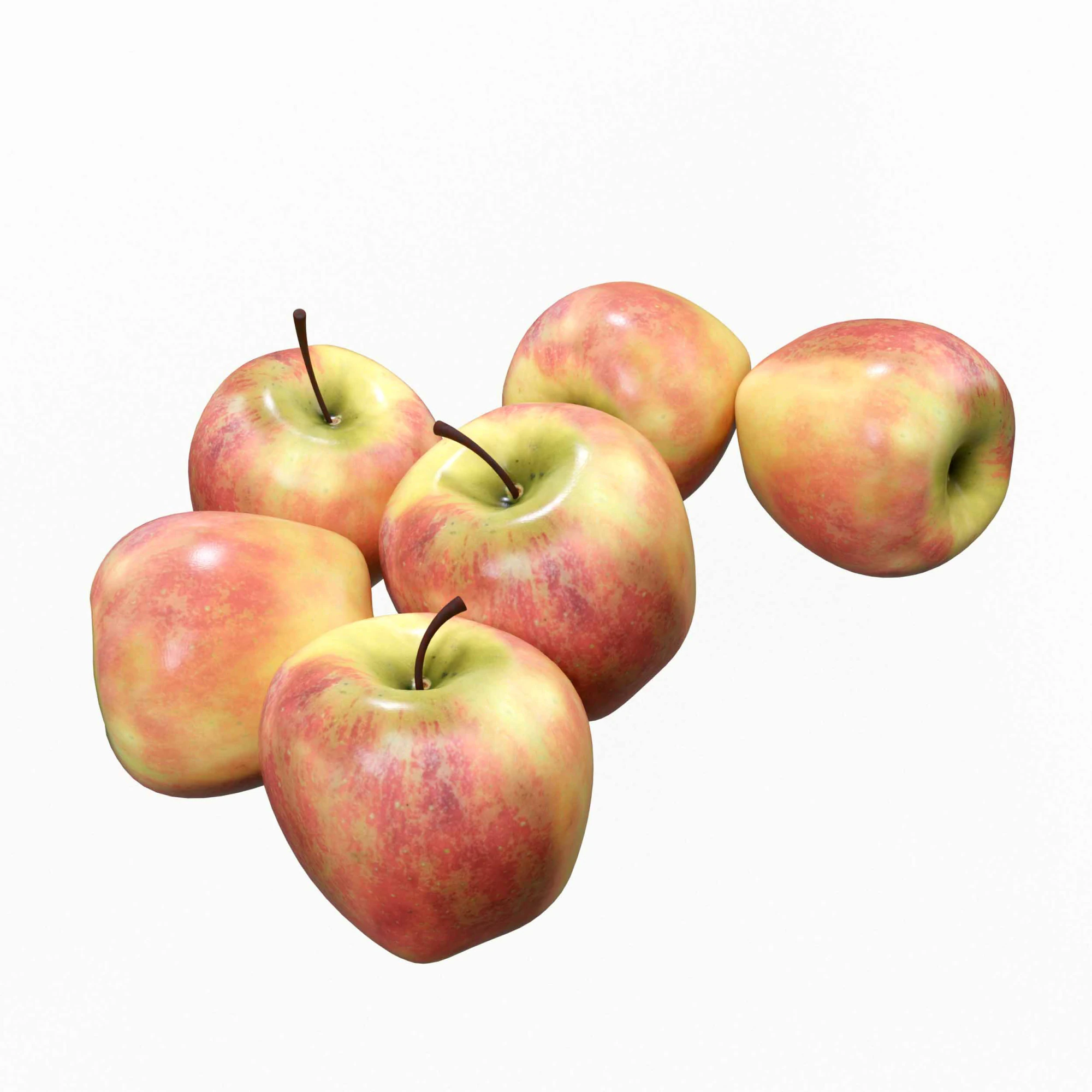 Apples Fruit 3D Model .c4d .max .obj .3ds .fbx .stl .blend 