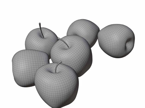 Apples Fruit 3D Model