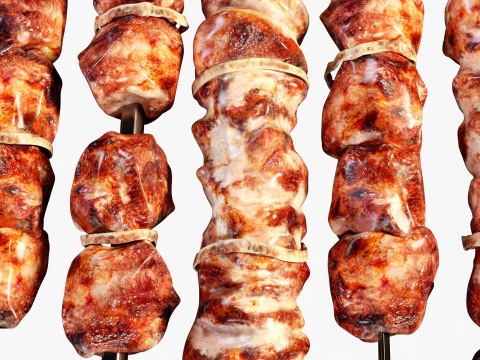 BBQ Skewers 3D Model