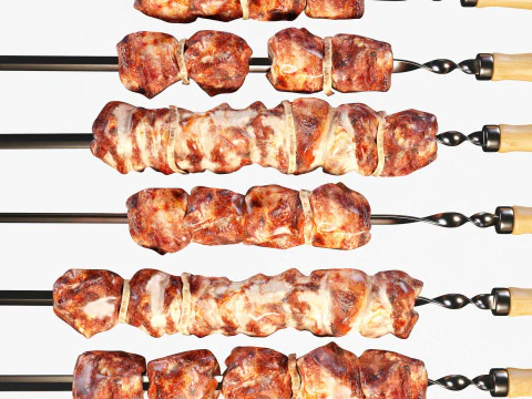 BBQ Skewers 3D Model