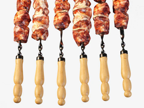 BBQ Skewers 3D Model