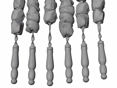 BBQ Skewers 3D Model