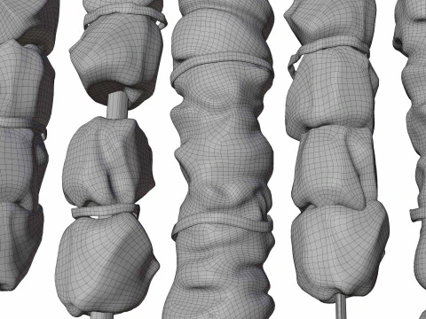 BBQ Skewers 3D Model