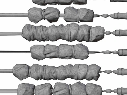 BBQ Skewers 3D Model