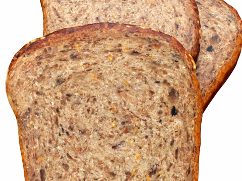 Bread Slice and Half 3D Модель