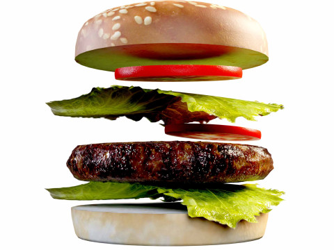 Burger 3D Modell