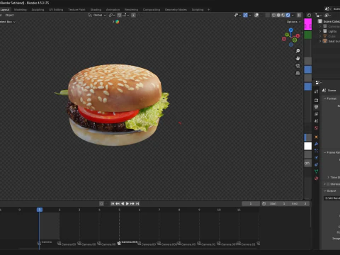 Burger 3D Model