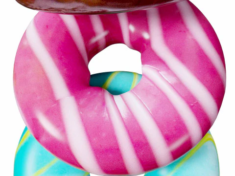 Donuts in there diffrent colour 3D Model