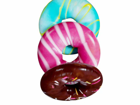 Donuts in there diffrent colour 3D Model
