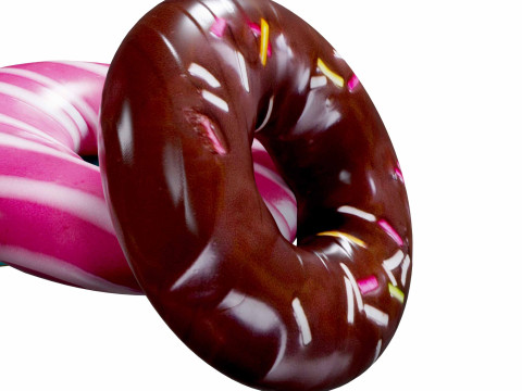 Donuts in there diffrent colour Modelo 3D