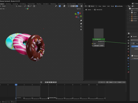 Donuts in there diffrent colour Modelo 3D