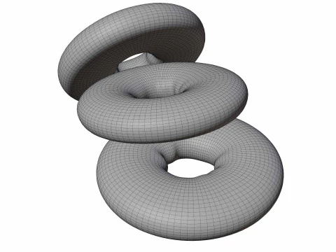 Donuts in there diffrent colour 3D Model