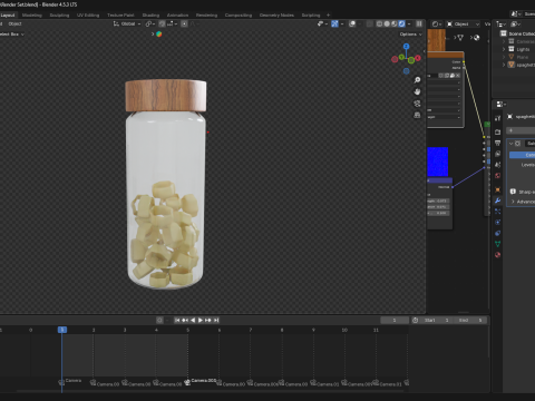 干意大利面 3D 模型