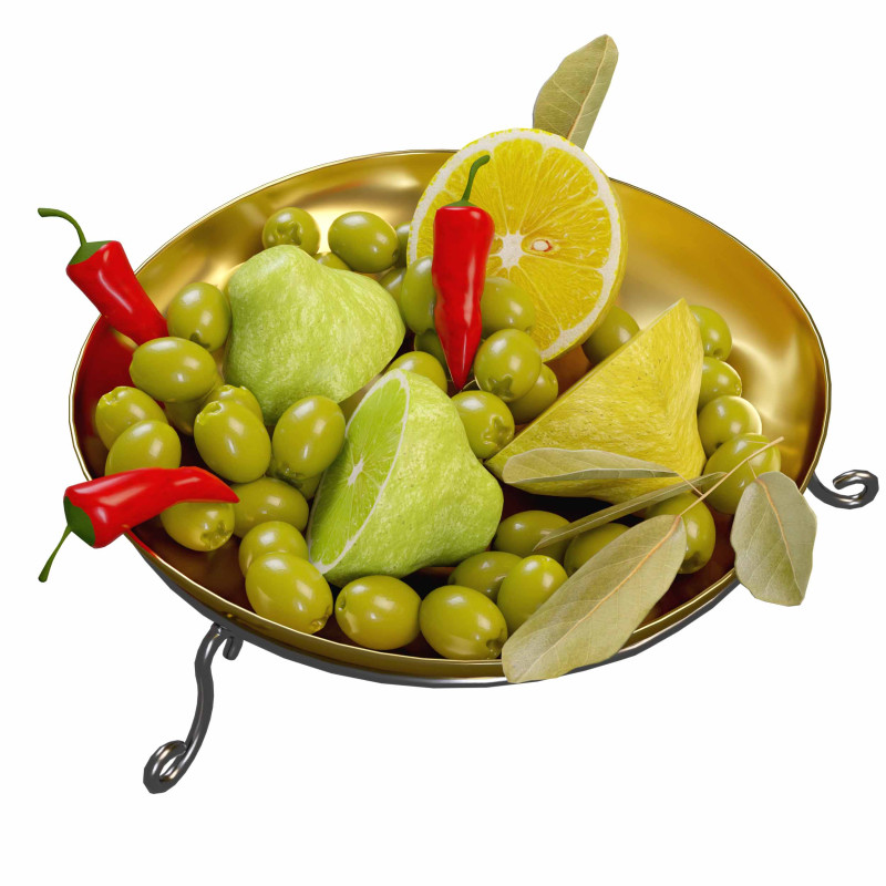 Fruit Bowl 3D Model .c4d .max .obj .3ds .fbx .stl .blend 