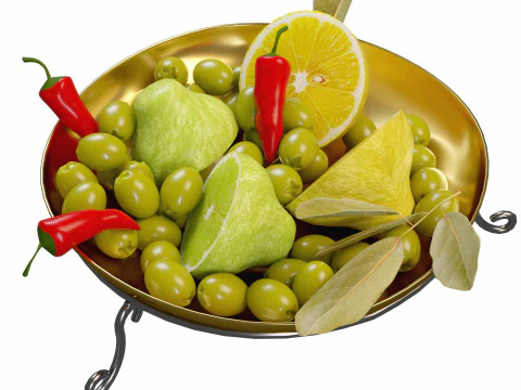 Фруктовая ваза 3D Модель