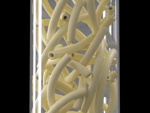 Toples kaca dengan pasta Model 3D