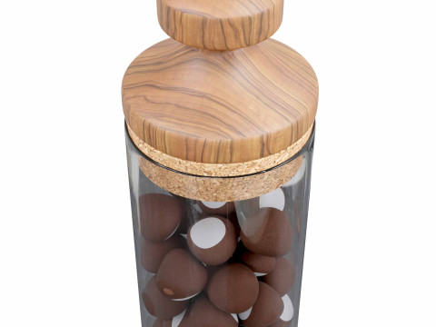 Glass Jar with Hazelnuts Modelo 3D