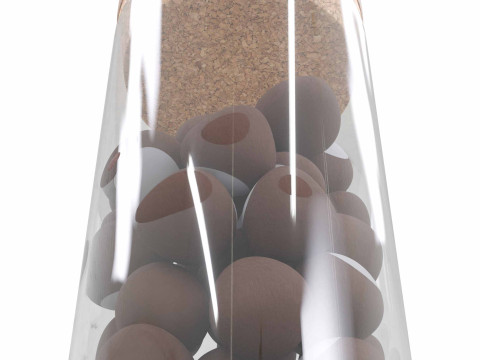 Glass Jar with Hazelnuts Modelo 3D