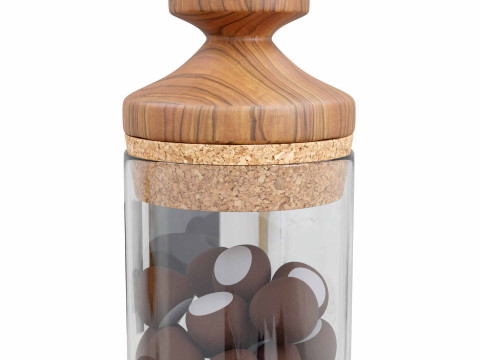 Glass Jar with Hazelnuts Modelo 3D