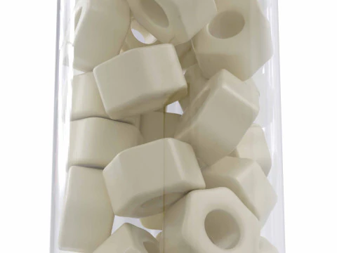 Glass jar with Dry Pasta 3D Model