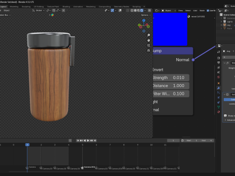 Jarro de madeira Modelo 3D