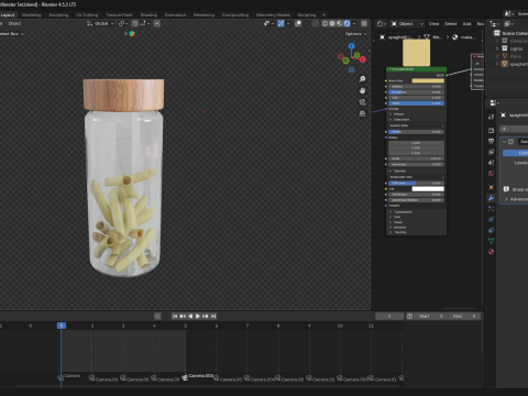 Pasta Makaroni Model 3D