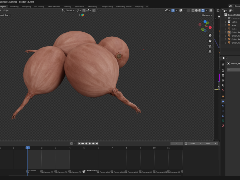 Onions 3D मॉडल