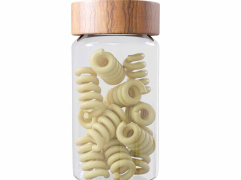 Pasta jar with pasta Model 3D