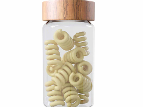 Баночка с макаронами 3D Модель