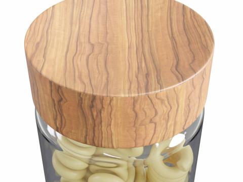 Pasta jar with pasta 3D Model