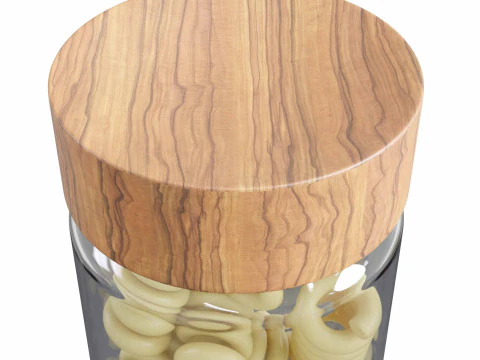 Pasta jar with pasta 3D Model