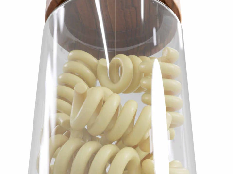 Pasta jar with pasta 3D Model