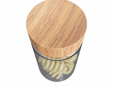 Pasta jar with pasta 3D Model