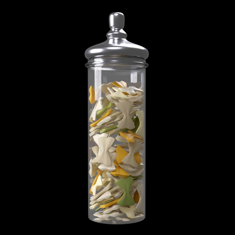 Pasta jar with pasta 3D 模型 .c4d .max .obj .3ds .fbx .stl .blend 