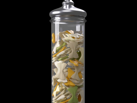 Pasta jar with pasta 3D 模型