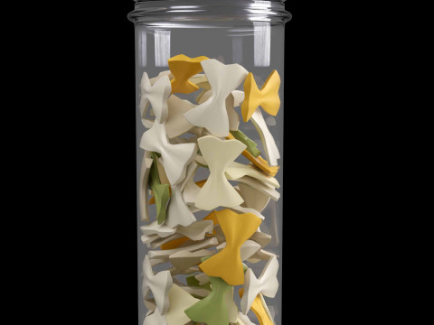 Pasta jar with pasta 3D 模型