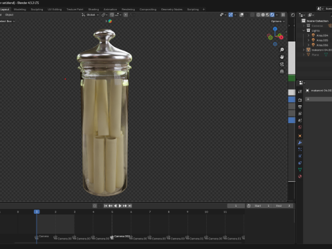 Pasta jar with pasta 3D 模型