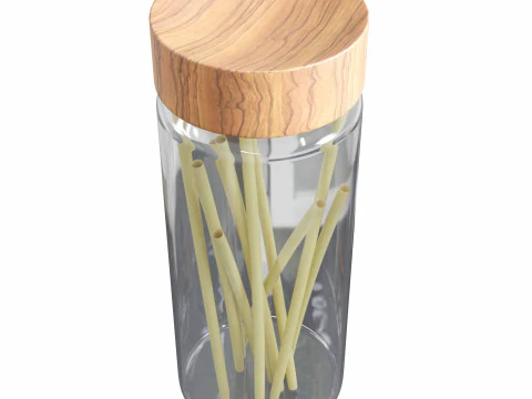 पास्ता के साथ पास्ता जार 3D मॉडल