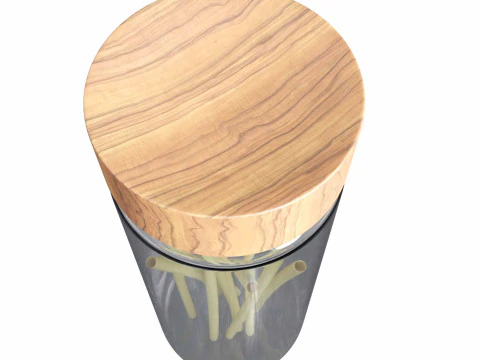 Pasta jar with pasta 3D Model