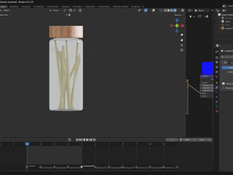 Pasta jar with pasta 3D 模型