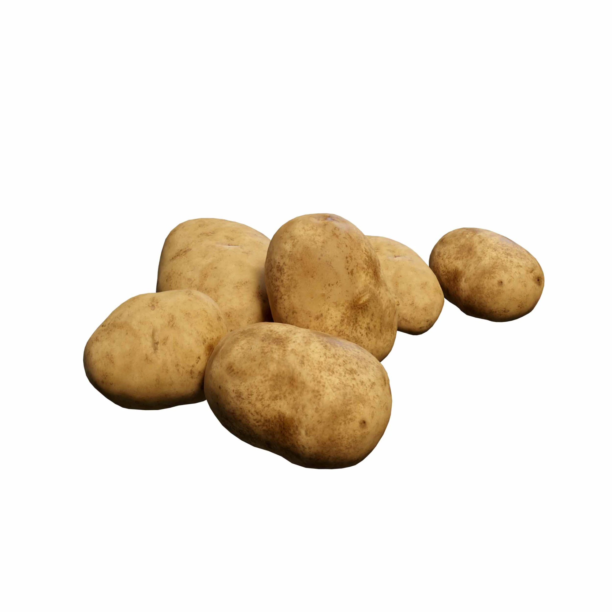 Photorealistic potato 3D Model .c4d .max .obj .3ds .fbx .stl .blend 