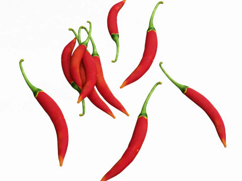 लाल मिर्च मिर्च 3D मॉडल