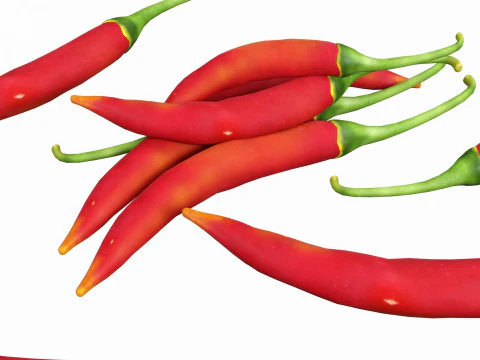 Красный перец чили 3D Модель