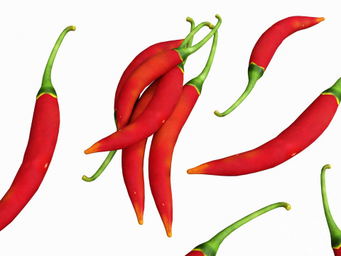 Червоний перець чилі 3D Модель