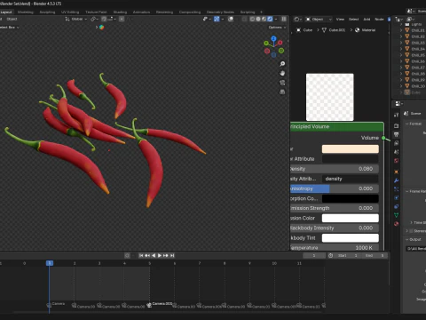 Красный перец чили 3D Модель