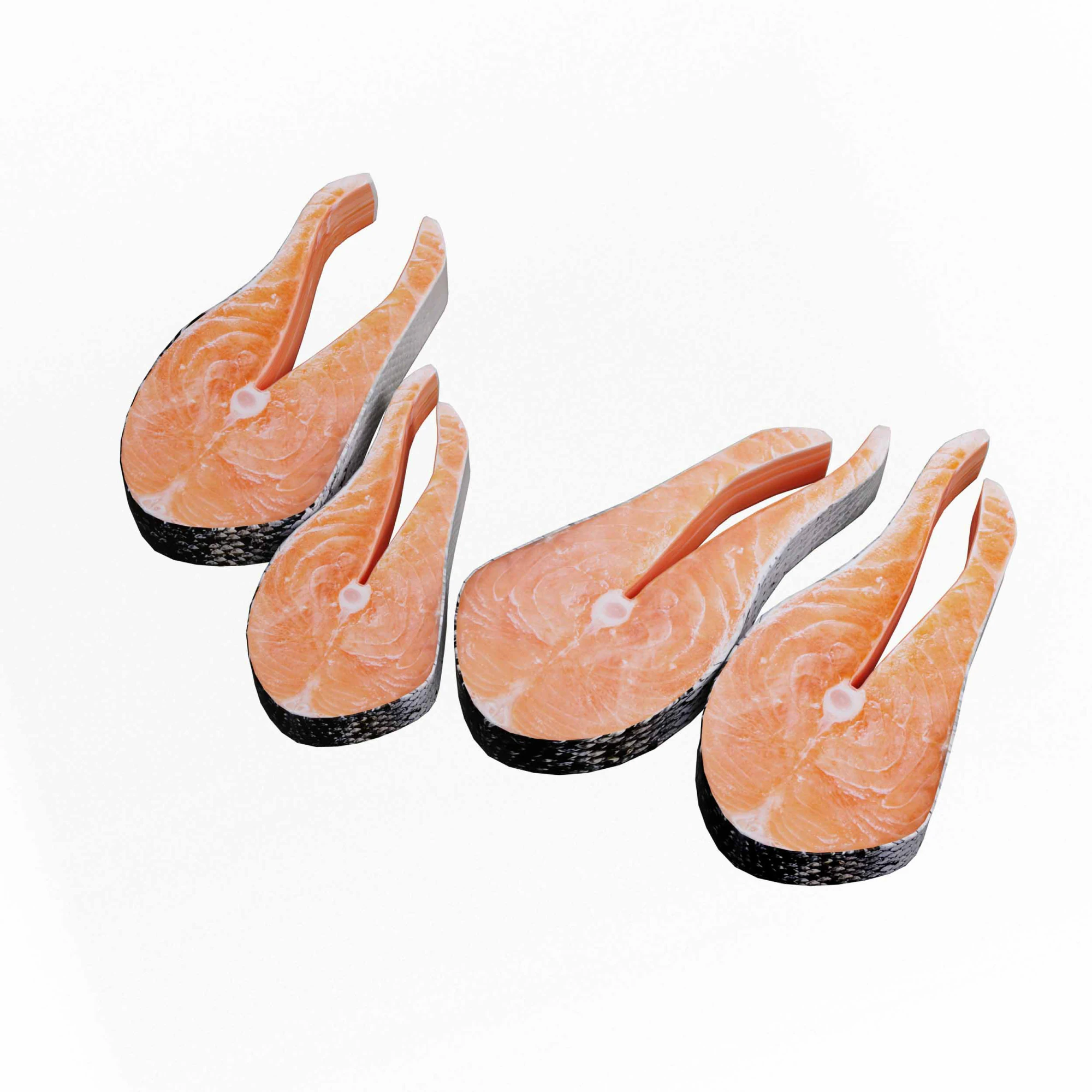 Salmon Fish pices 3D Model .c4d .max .obj .3ds .fbx .stl .blend