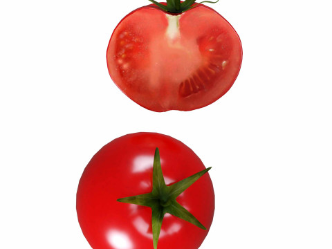 토마토를 자르고 통째로 3D 모델