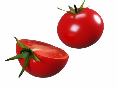 토마토를 자르고 통째로 3D 모델