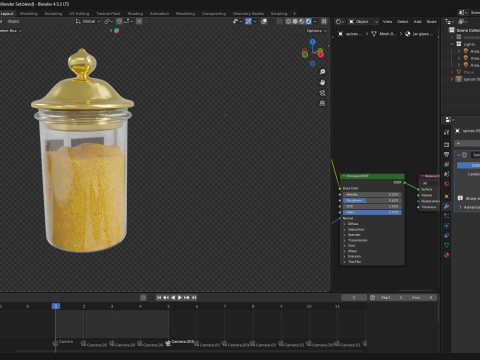 Turmeric jar 3D 模型